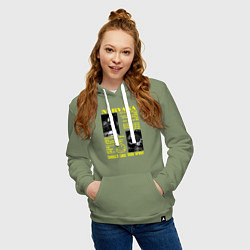 Толстовка-худи хлопковая женская Nirvana SLTS, цвет: авокадо — фото 2