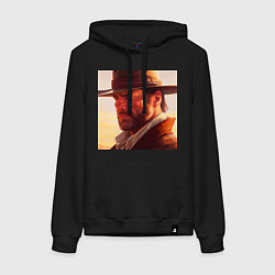 Толстовка-худи хлопковая женская Red Dead Redemption in Alex Ross Style, цвет: черный