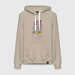 Толстовка-худи хлопковая женская Emma - pulp fiction, цвет: миндальный