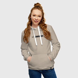 Толстовка-худи хлопковая женская Be original, цвет: миндальный — фото 2