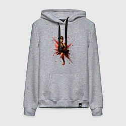 Толстовка-худи хлопковая женская Street Fighter 6 Marisa, цвет: меланж