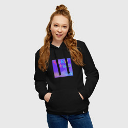 Толстовка-худи хлопковая женская BTS Take Two, цвет: черный — фото 2