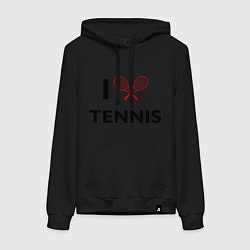 Женская толстовка-худи I Love Tennis