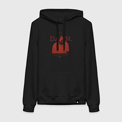 Толстовка-худи хлопковая женская Kendrick Lamar DAMN album, цвет: черный