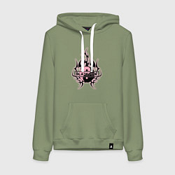 Толстовка-худи хлопковая женская Blackpink - logo in yang, цвет: авокадо
