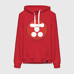 Толстовка-худи хлопковая женская Клан Мори Total War: Shogun 2, цвет: красный