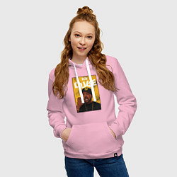 Толстовка-худи хлопковая женская Ice Сube, цвет: светло-розовый — фото 2