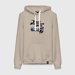 Толстовка-худи хлопковая женская Брайан ОКоннер Nissan Skyline R34, цвет: миндальный