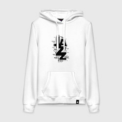 Толстовка-худи хлопковая женская Jazz Styles BW2, цвет: белый