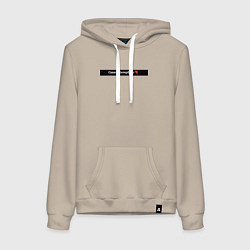 Толстовка-худи хлопковая женская Санкт-Петербург города России, цвет: миндальный