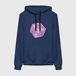 Толстовка-худи хлопковая женская D20 Baldurs Gate 3, цвет: тёмно-синий