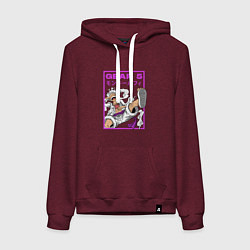 Женская толстовка-худи One piece - gear 5 белый