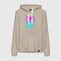 Женская толстовка-худи КС 2 неоновый