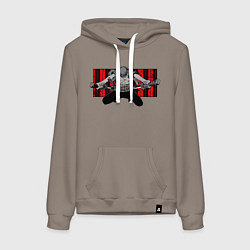 Толстовка-худи хлопковая женская Это же Зоро Ророноа, цвет: утренний латте