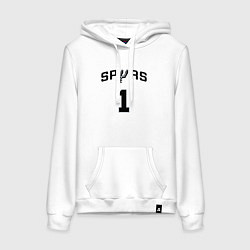 Толстовка-худи хлопковая женская Форма Виктор Вембаньяма, цвет: белый