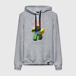 Толстовка-худи хлопковая женская Roblox бегущий персонаж, цвет: меланж