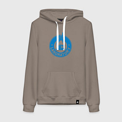 Толстовка-худи хлопковая женская Laboratory, цвет: утренний латте