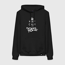 Толстовка-худи хлопковая женская My Chemical Romance keep calm, цвет: черный