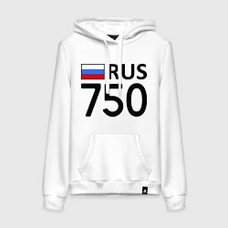 Толстовка-худи хлопковая женская RUS 750, цвет: белый