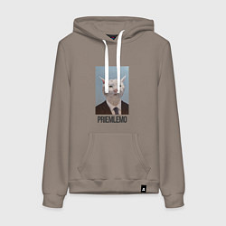 Женская толстовка-худи Приемлемо - кот мем в живописи