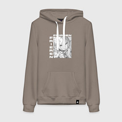 Толстовка-худи хлопковая женская Friren bw, цвет: утренний латте