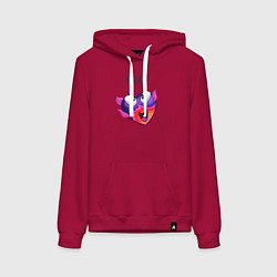 Толстовка-худи хлопковая женская The sims woohoo, цвет: маджента