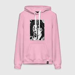 Толстовка-худи хлопковая женская Клинок рассекающий демонов Ериичи Цугикуни Кокушиб, цвет: светло-розовый