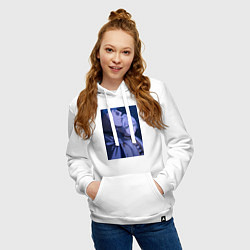 Толстовка-худи хлопковая женская Провожающая в последний путь Фрирен, цвет: белый — фото 2