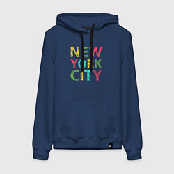 Женская толстовка-худи New York city colors