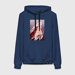 Толстовка-худи хлопковая женская Очень приятно Бог Томоэ Дух-хранитель, цвет: тёмно-синий