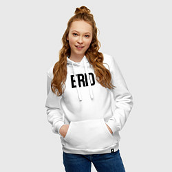 Толстовка-худи хлопковая женская Токен для рекламы - ERID, цвет: белый — фото 2