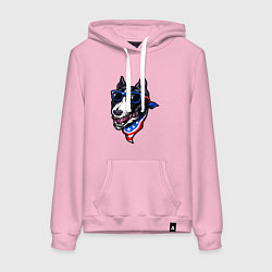 Женская толстовка-худи Американский пёсик