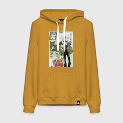 Женская толстовка-худи Ван-Пис Зоро Ророноа коллаж сильнейший мечник