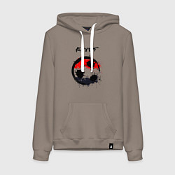 Толстовка-худи хлопковая женская Сборная Египта, цвет: утренний латте