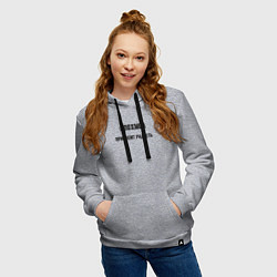 Толстовка-худи хлопковая женская Опохмел, цвет: меланж — фото 2