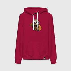 Женская толстовка-худи Ленивец-парашютист