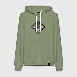 Толстовка-худи хлопковая женская Амстердам - Нидерланды, цвет: авокадо