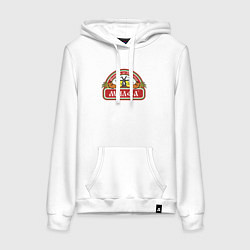 Толстовка-худи хлопковая женская Милфа, цвет: белый