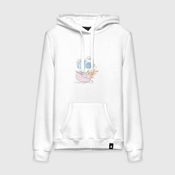 Женская толстовка-худи Арт ножки малыша в ладони