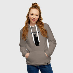 Толстовка-худи хлопковая женская Завтра брошу, цвет: утренний латте — фото 2