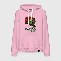 Толстовка-худи хлопковая женская Грифон killswitch engage, цвет: светло-розовый