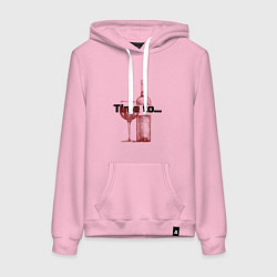 Толстовка-худи хлопковая женская Time to винишко, цвет: светло-розовый