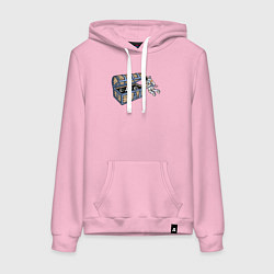 Толстовка-худи хлопковая женская Космический сундук, цвет: светло-розовый