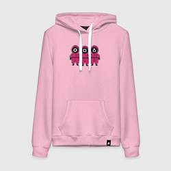 Толстовка-худи хлопковая женская Три охранника, цвет: светло-розовый