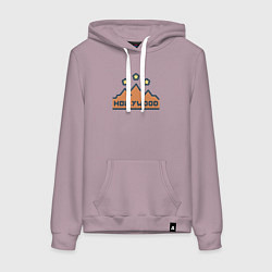 Толстовка-худи хлопковая женская Hollywood stars, цвет: сиреневый