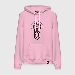 Толстовка-худи хлопковая женская Kingdome come - deliverance 2 черный, цвет: светло-розовый