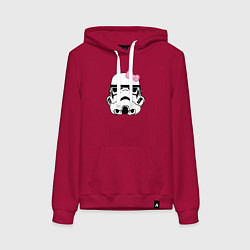 Толстовка-худи хлопковая женская Женский шлем имперского солдата - для пары, цвет: маджента