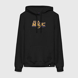Толстовка-худи хлопковая женская Luka magic basketball, цвет: черный