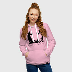 Толстовка-худи хлопковая женская Милен Фармер, цвет: светло-розовый — фото 2
