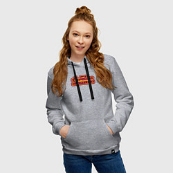 Толстовка-худи хлопковая женская Cavaliers Cleveland, цвет: меланж — фото 2